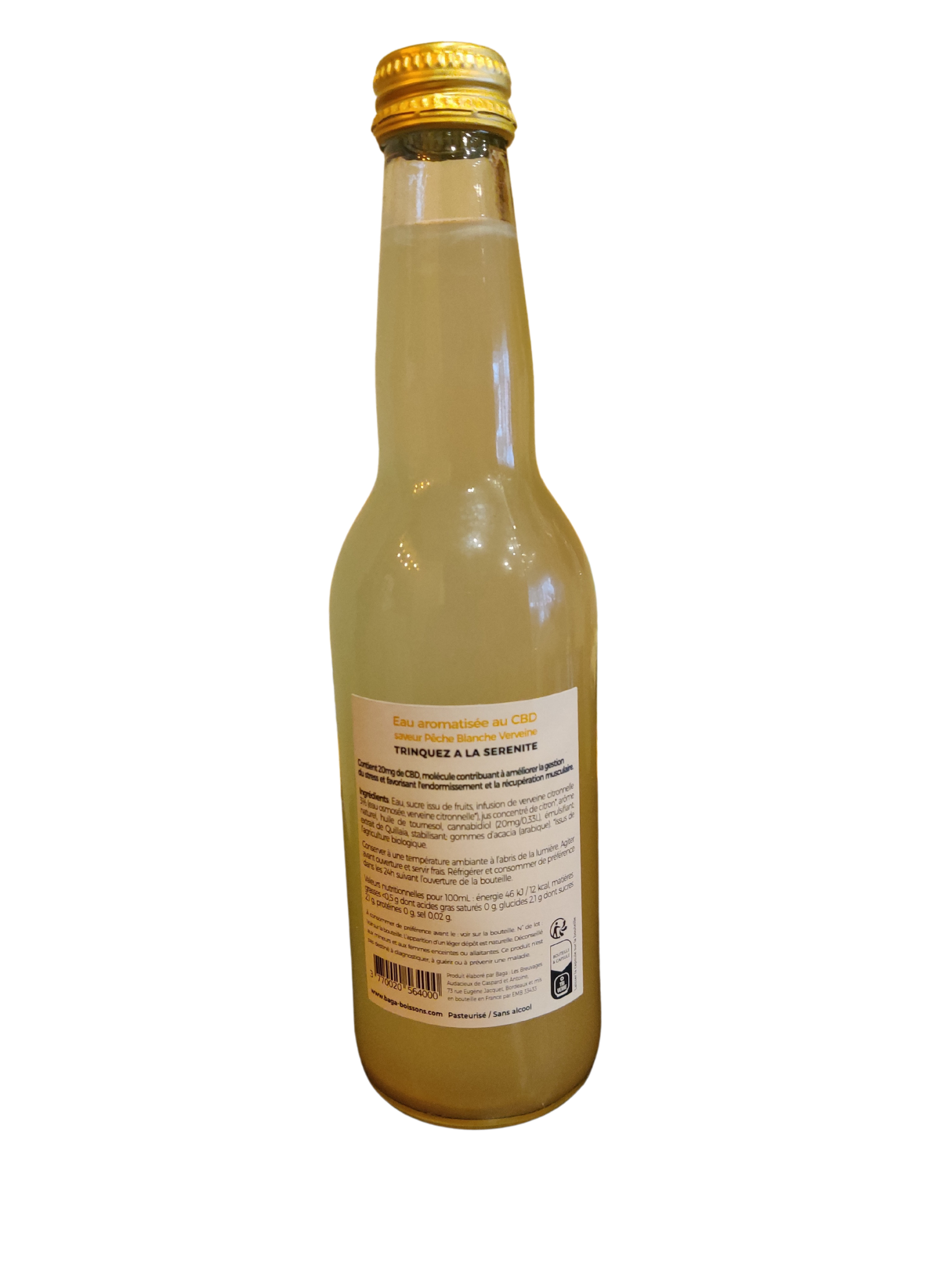 Boisson au CBD Baga pêche verveine