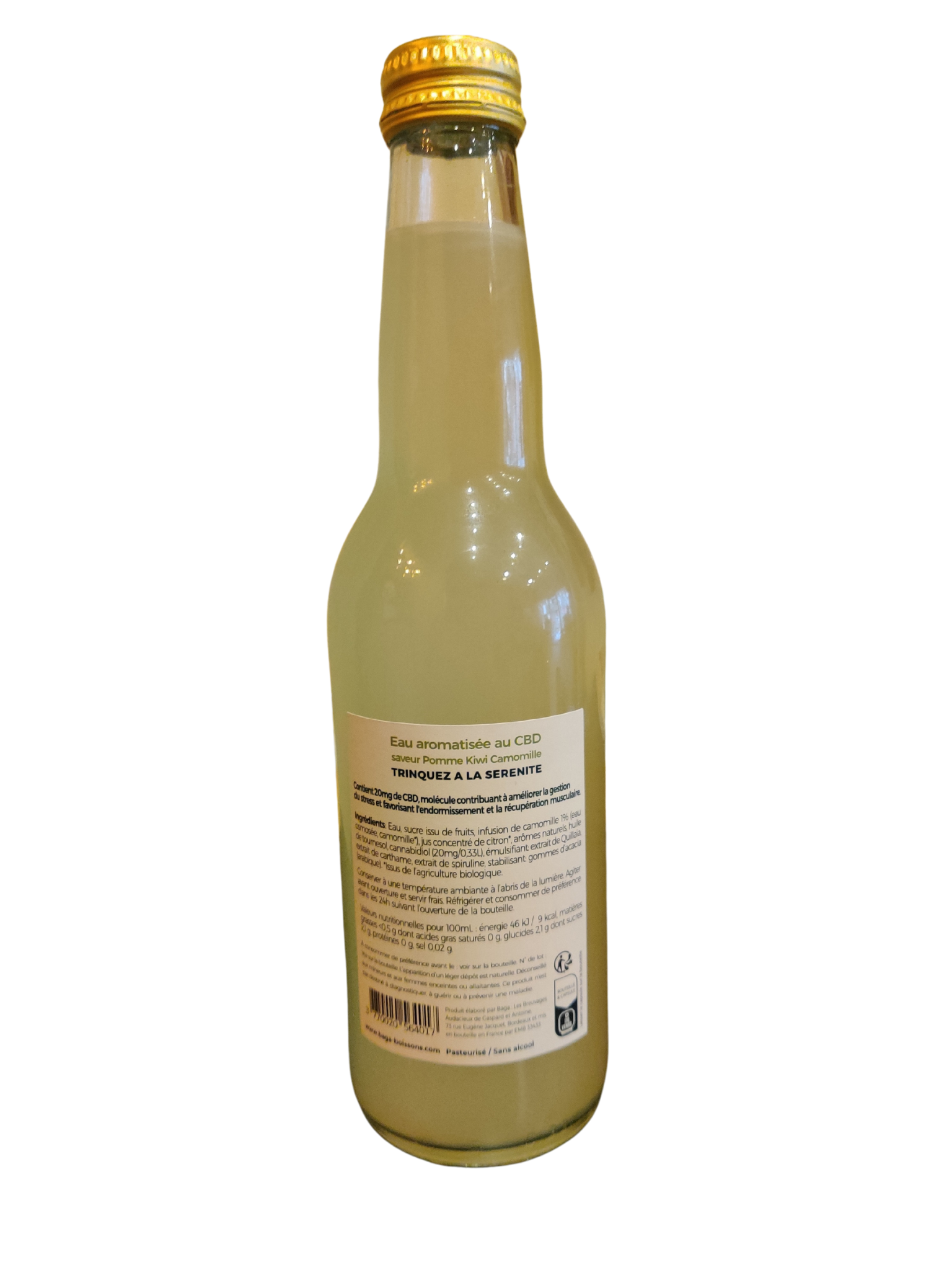 Boisson au CBD Baga pomme kiwi camomille
