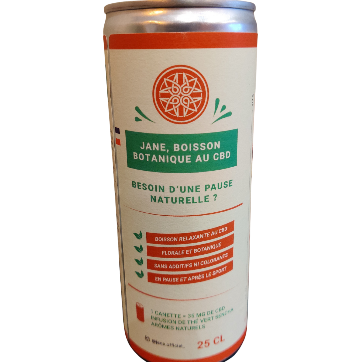 Boisson au CBD Jane Fraise Hibiscus Basilic