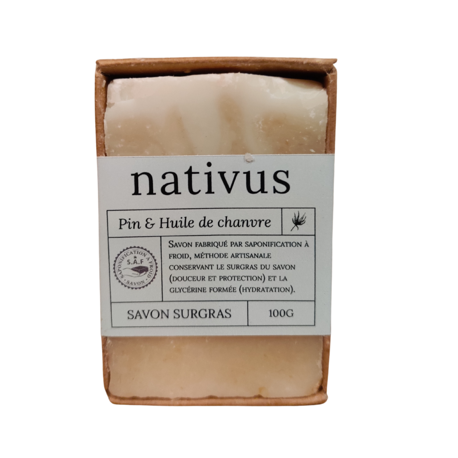 Savon surgras pin & huile de chanvre