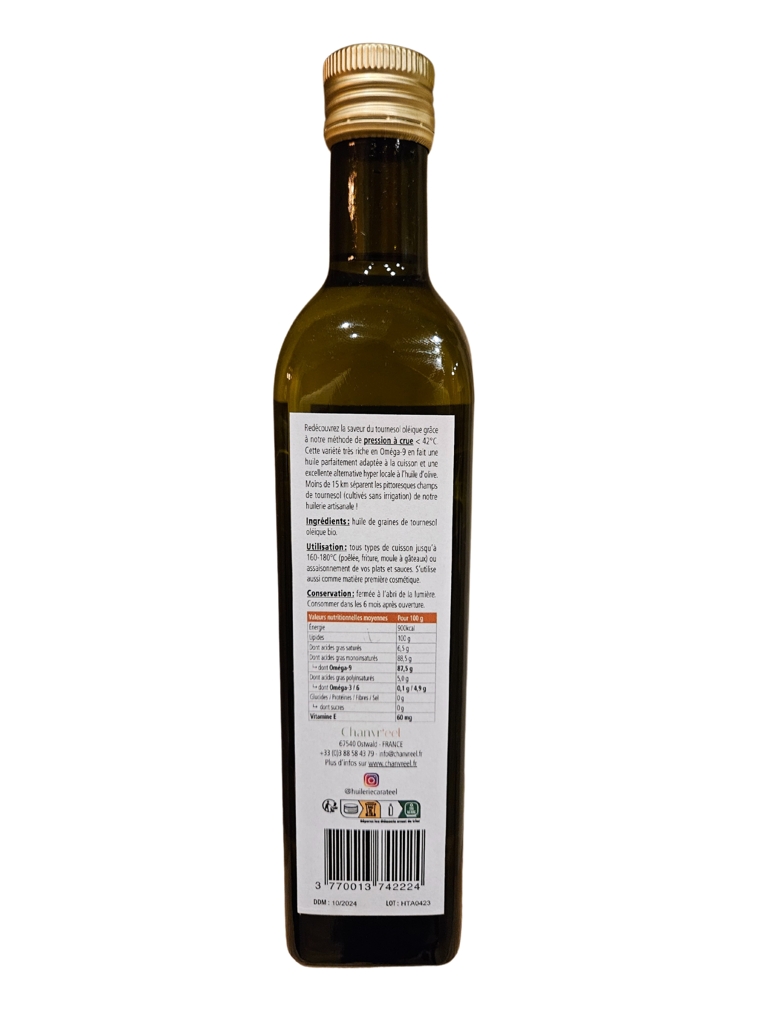 Huile de tournesol oléique bio