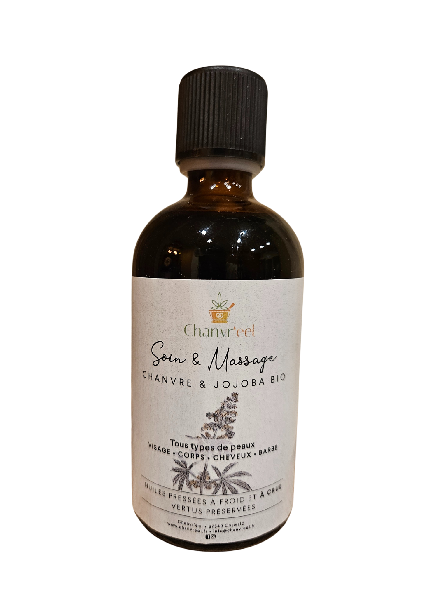Huile soin & massage chanvre jojoba