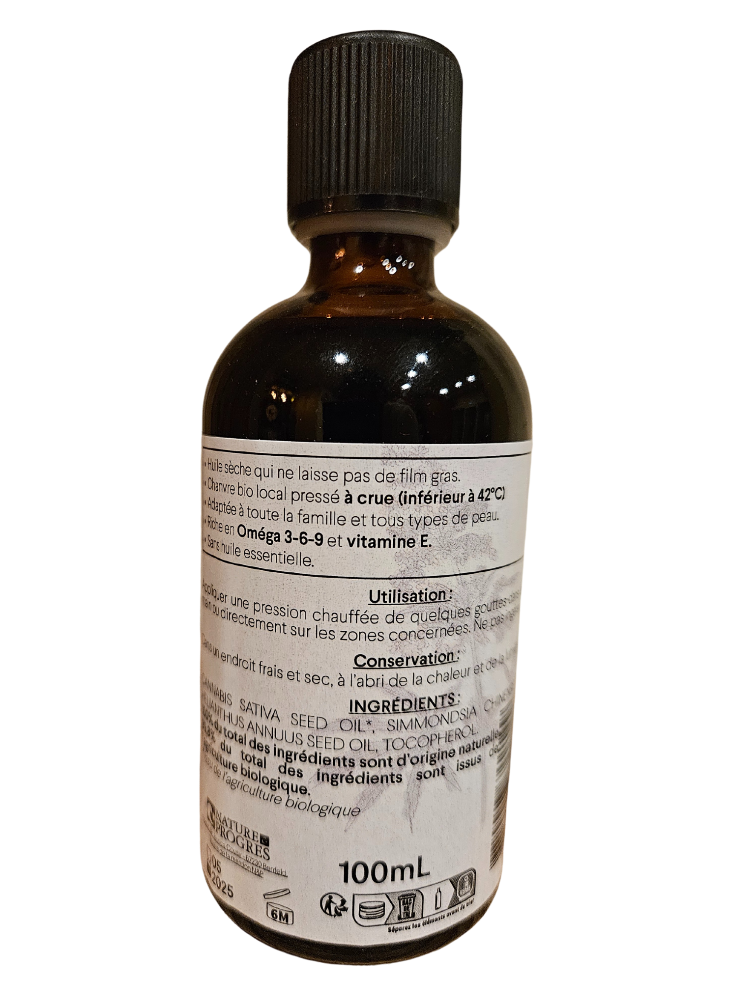 Huile soin & massage chanvre jojoba