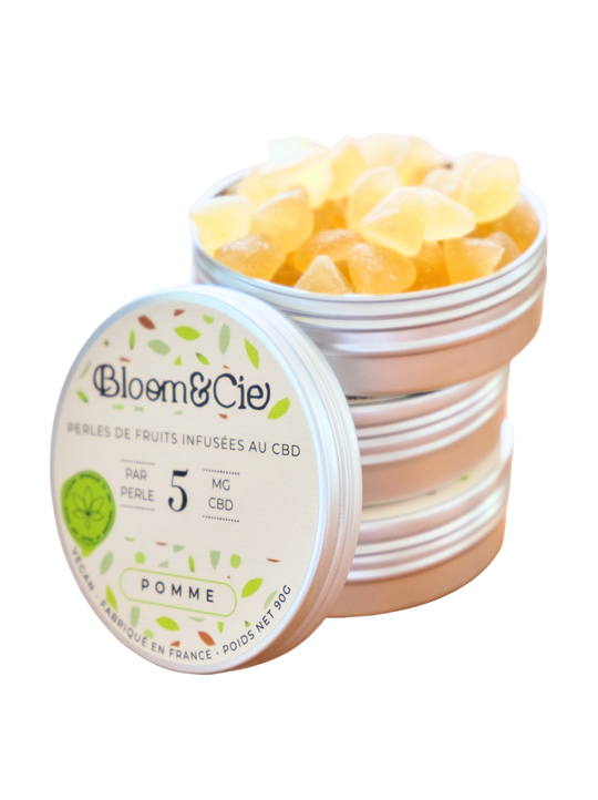 Bonbons perles CBD pommes