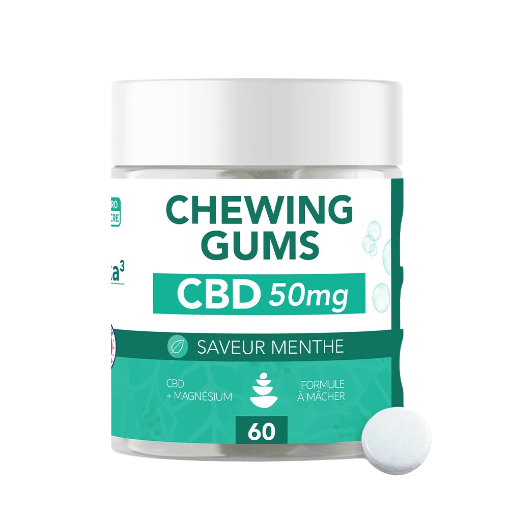 Chewing gum CBD & magnésium Hexa3