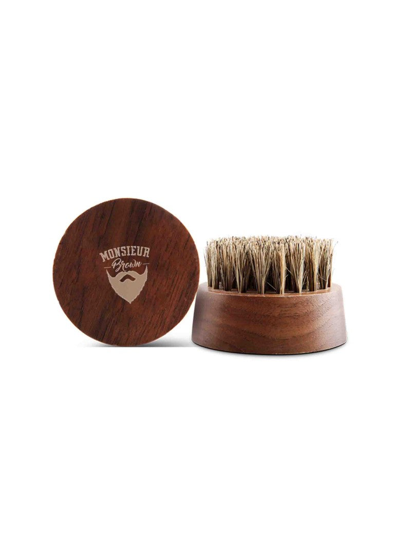 Brosse à barbe ronde bambou et poils de sanglier