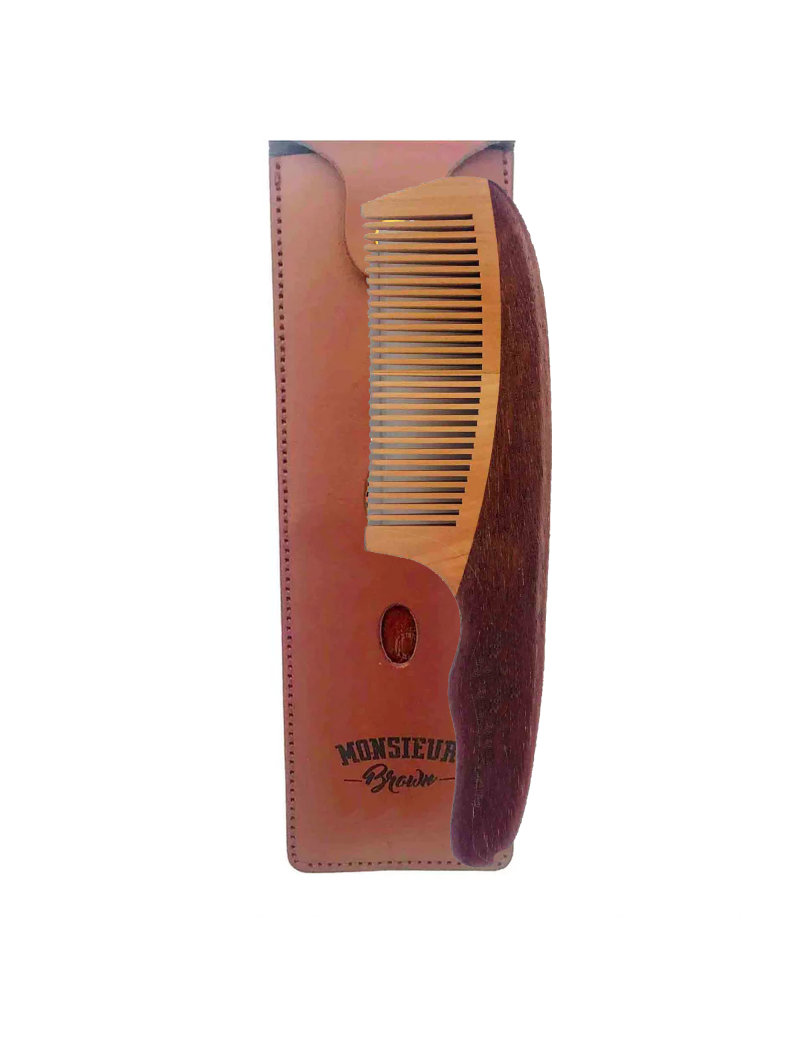 Peigne barbe & cheveux en bambou