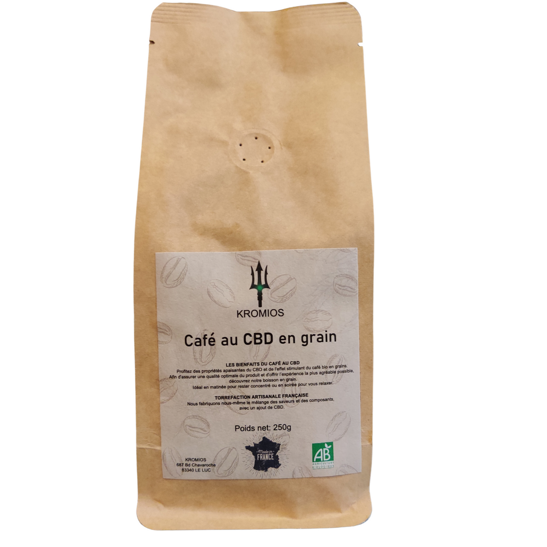 Café au CBD en grain pur arabica 250g